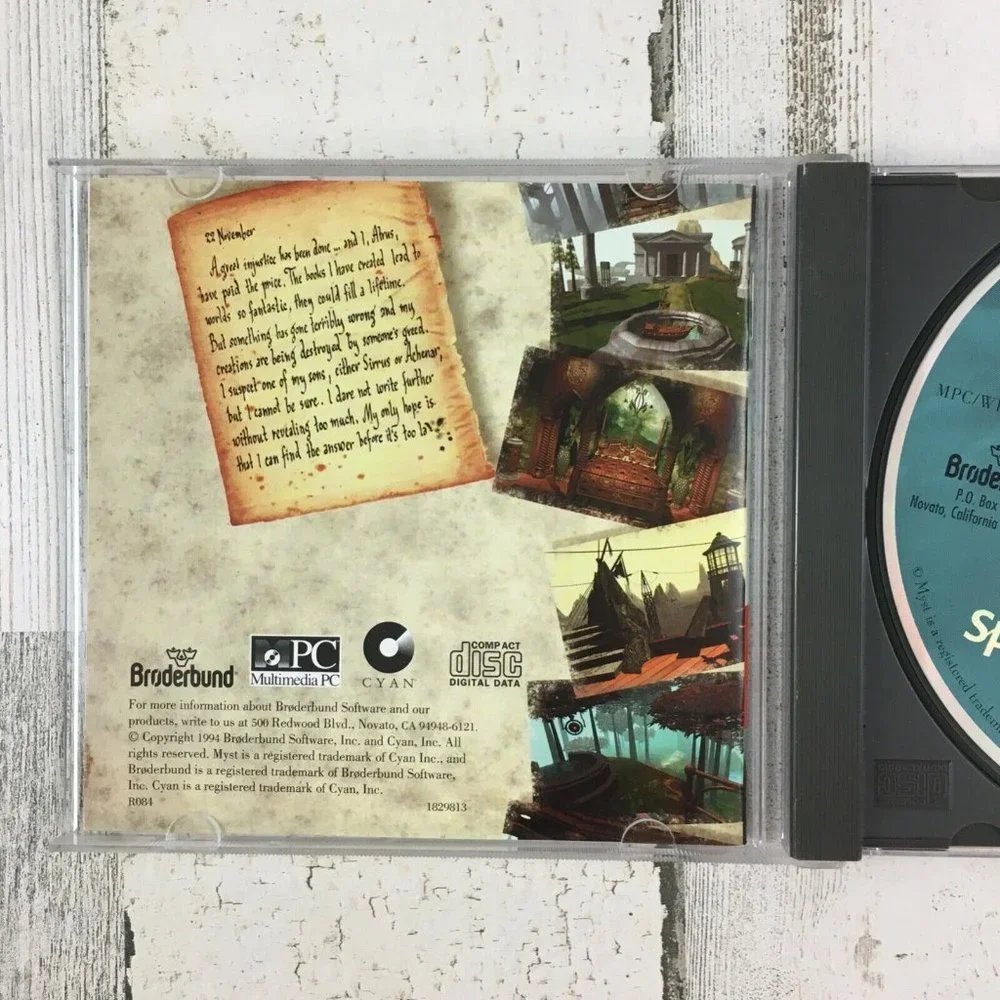 Myst PC CD ROM Windows 3.1 1994 Game with Case Bundle Version
